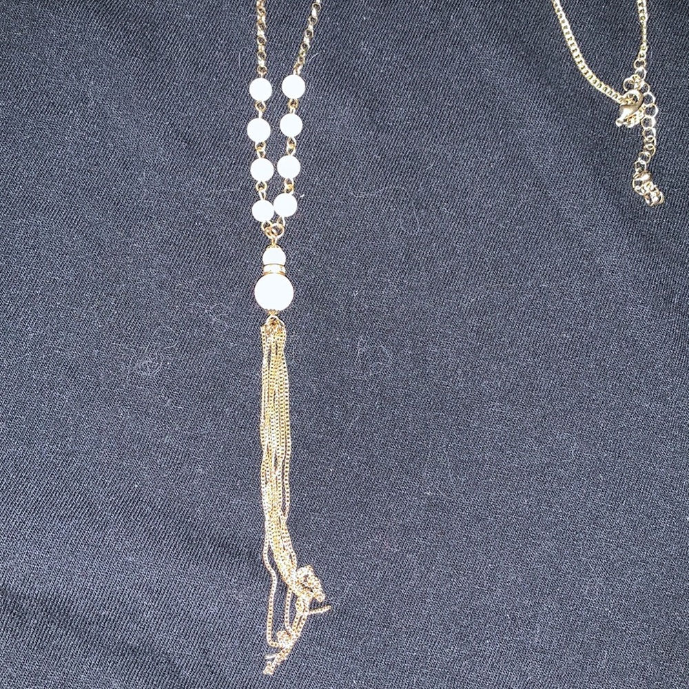 Long Necklace - Pink & Gold